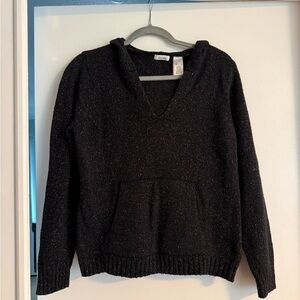 Black sweater jacket hoodie